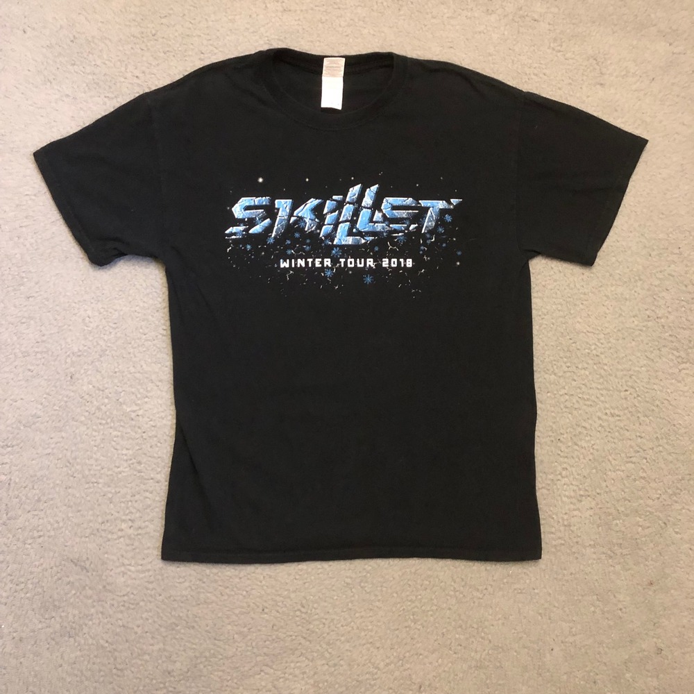 Skillet Winter Tour 2018 Band Tee Black Rock Concert Shirt Mens Medium